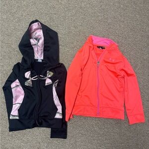 Girls Under Armor full zip sweatshirts size 4/4T